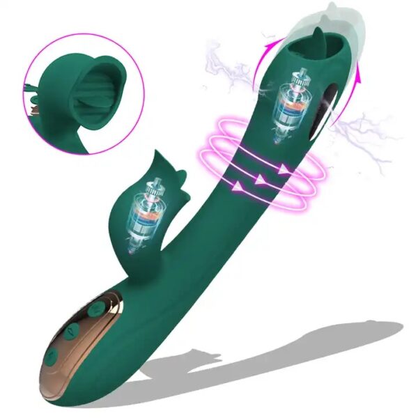 Double Licking Rechargeable Luxury Rabbit Vibrator Sex Toy - 43 - Image 2