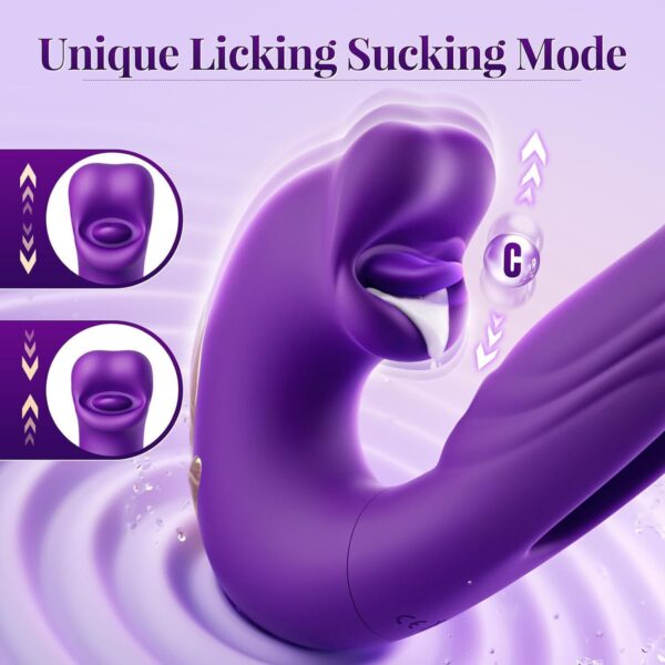 Flapping, Licking & Sucking G-Spot Vibrator Sex Toy - 118 - Image 7