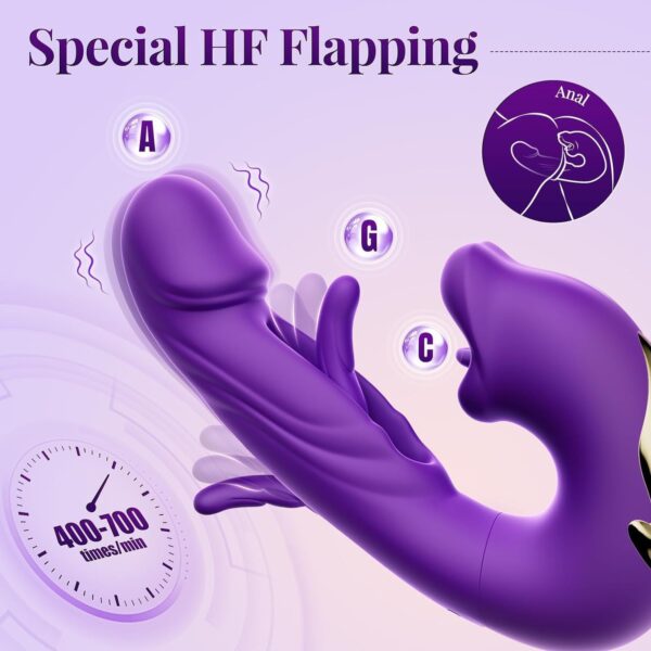 Flapping, Licking & Sucking G-Spot Vibrator Sex Toy - 118 - Image 6