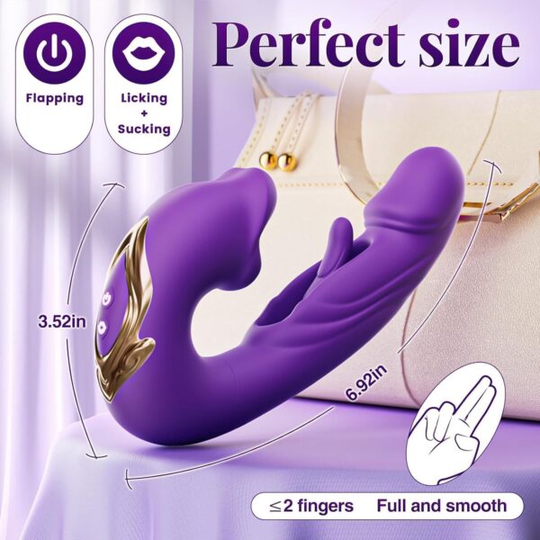 Flapping, Licking & Sucking G-Spot Vibrator Sex Toy - 118 - Image 4