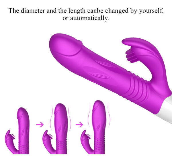 Rechargeable Thrusting & Expanding Rabbit Vibrator Sex Toy - 45 - Image 5