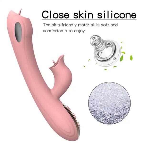 Double Licking Rechargeable Luxury Rabbit Vibrator Sex Toy - 43 - Image 3