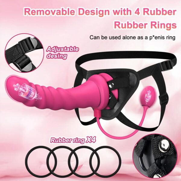 App-Controlled Strap-On Vibrating Dildo & Anal Plug - 148 - Image 2