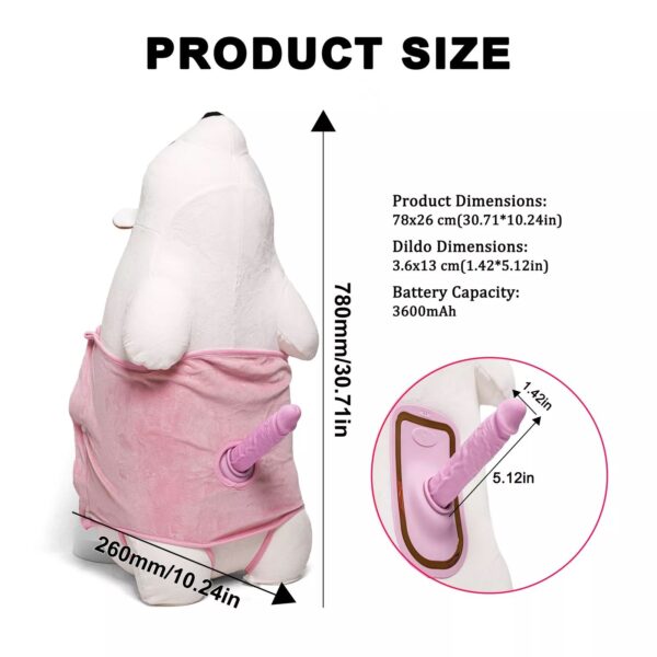 Discreet Polar Bear Pillow Remote Control Sex Machine - 125 - Image 6