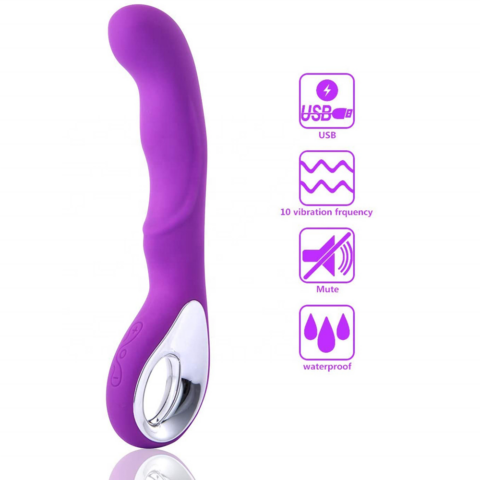Powerful 10 Modes Rechargeable Vibrator Sex Toy - 89