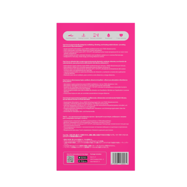 Lovense Osci 3 Oscillating, Vibrating and Heating Rabbit Vibrator [Authorized Reseller] - Image 3