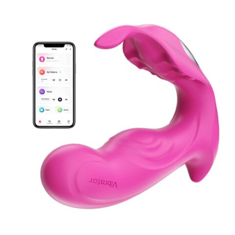 App Controlled Rechargeable Vibrator Sex Toy - 162