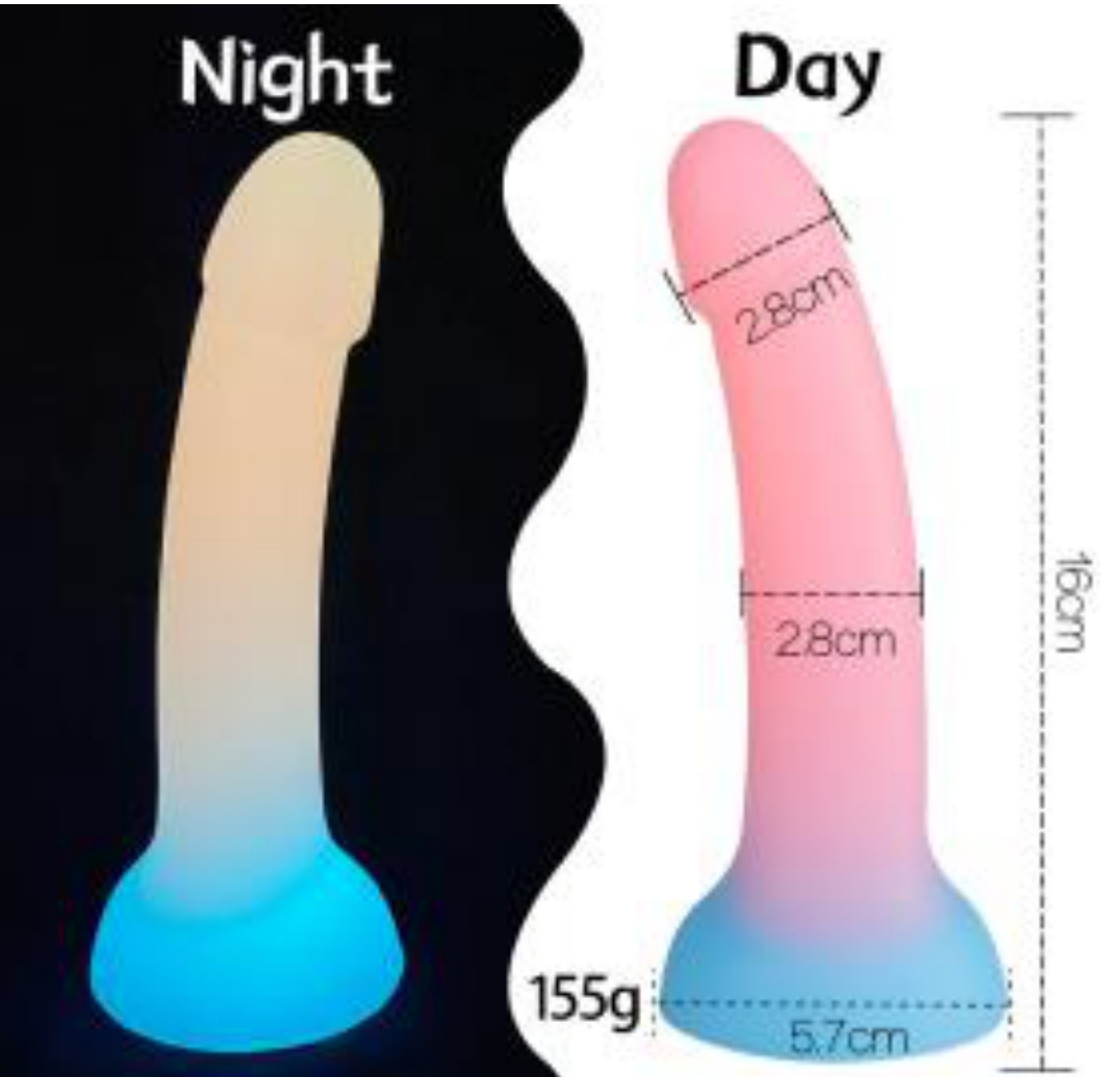 Glow in the Dark Dildo Sex Toy - 158 - Image 5